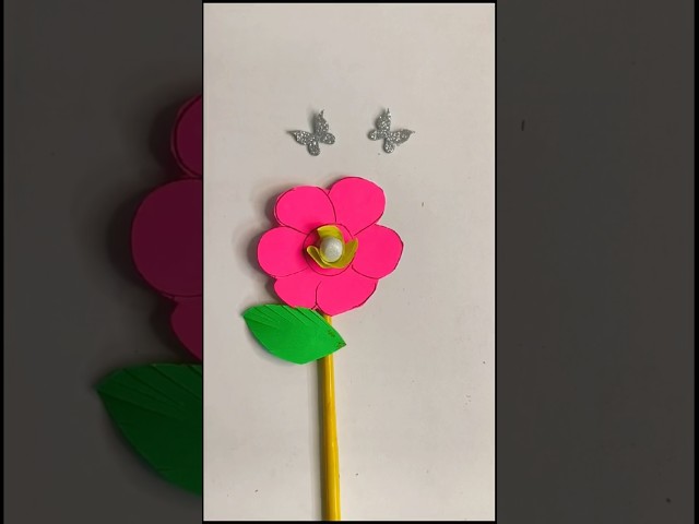 Beautiful Flower Craft, Amazing Craft ideas for kids #flower #trending #youtubeshorts #video #art