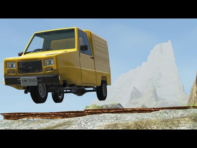 train Van vs Giant Hammer - BeamNG.Drive