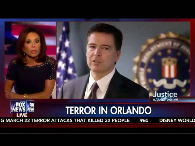 Judge Jeanine Pirro message to FBI Director Comey 6/18/16