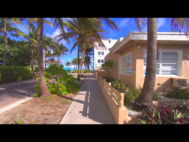 VR180 6K St Maurice Beach Inn Hollywood FL. Exterior Grounds.