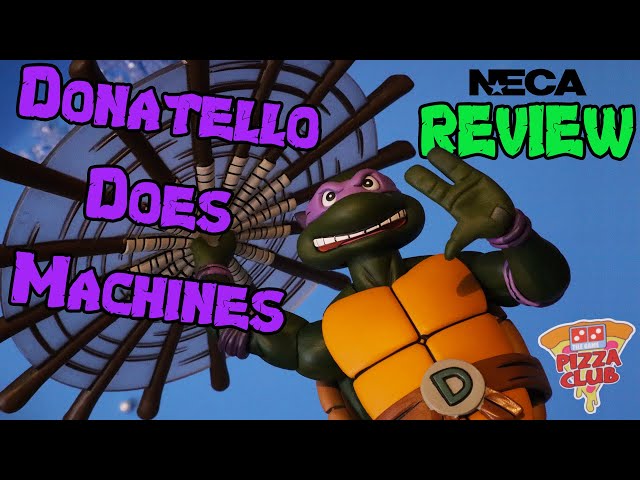 NECA Pizza Club Cartoon TMNT Donnie Action Figure Review | DONATELLO DOES MACHINES