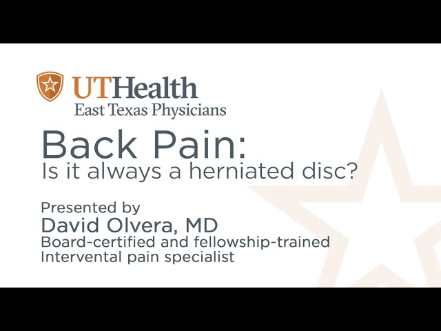 Back pain: Is it always a herniated disc?