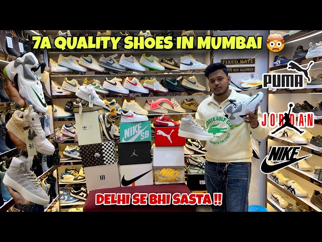 Cheapest 7A Quality Shoes In Mumbai | First Copy Branded Shoes Market | 9A Quality Shoes Shop