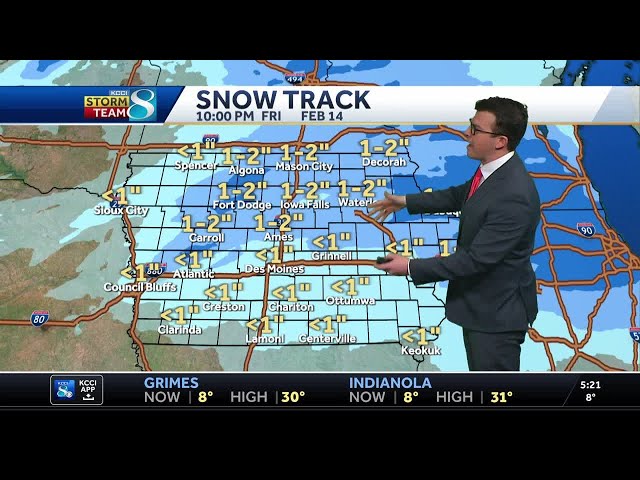 Iowa weather: Snow chances return today and tomorrow