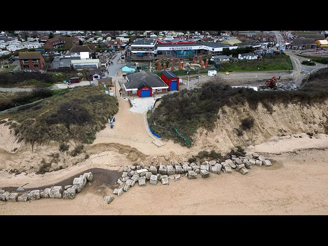 Hemsby erosion: 360 walk along the dunes