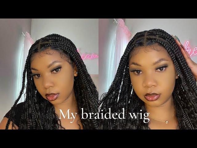 “BOHO Box Braided Wig Unboxing+Install | Invisible Tiny Knots Full HD LACE FT my braided wig