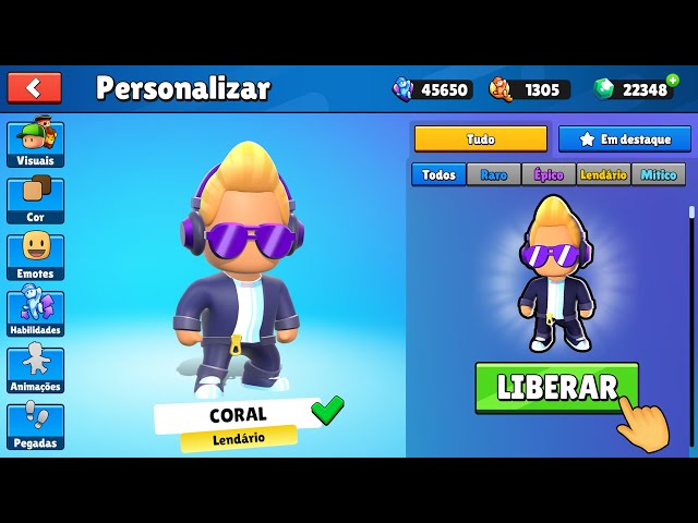 BUG PARA PEGAR A SKIN DO CORAL NO STUMBLE GUYS