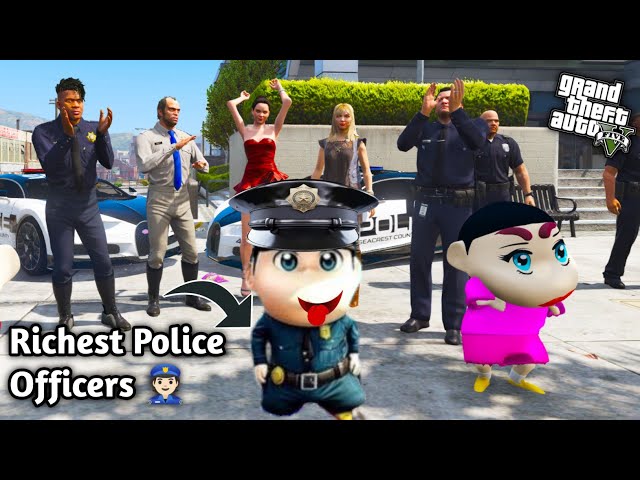 GTA 5: Shinchan Become Richest & Powerful Police In Los Santos 😮🏆Franklin Shocked 🤯 Ps Gamester