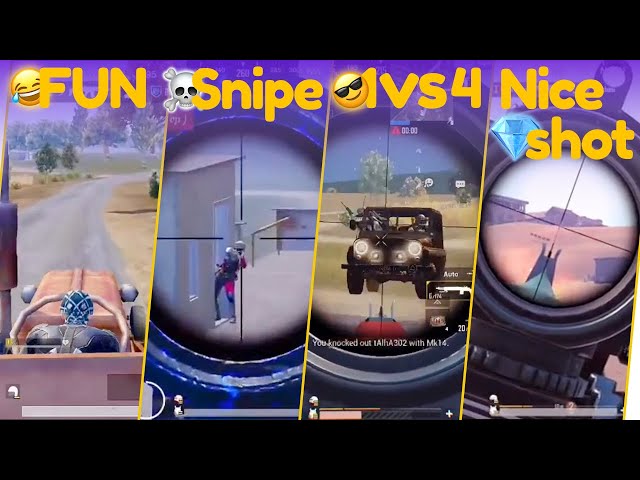 PUBG Videos : Fun😂 & Snipe💀 & Solo vs Squad🔥😎