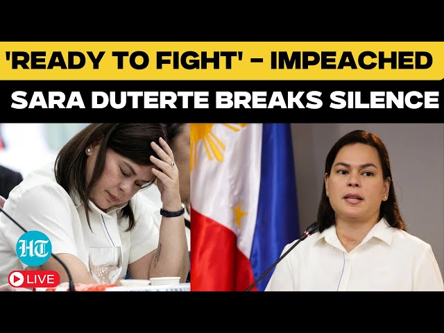 Sara Duterte Latest News Live | Philippine VP Duterte Vows To Fight Impeachment Case