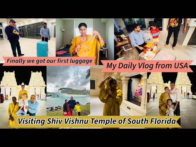 💁‍♀️Productive everyday routine vlog in USA🌿We finally got our first luggage🧳Visiting Vishnu temple