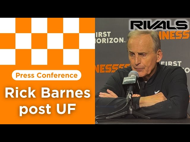 Tennessee basketball coach Rick Barnes reacts to win over Florida