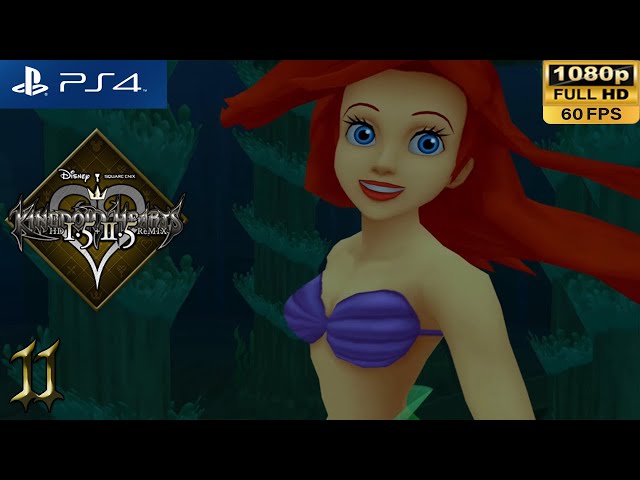 [PS4 1080p 60fps] Kingdom Hearts 1 Walkthrough Part 11 Atlantica - KH HD 1.5 + 2.5 Remix