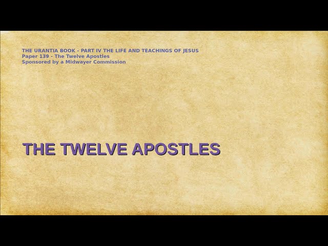 139 THE TWELVE APOSTLES