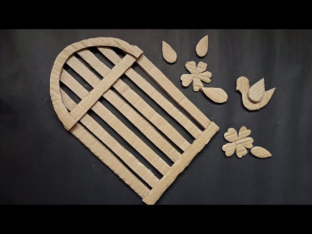 Unique cardboard wall hanging/Best out of waste cardboard craft ideas/homedecor