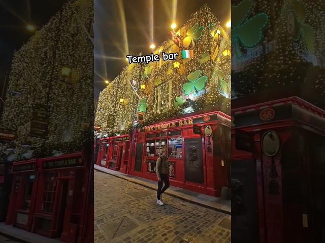 Exploring Temple Bar Dublin 🇮🇪 | Iconic Irish Pubs & Live Music! 🍻🎶 #Shorts