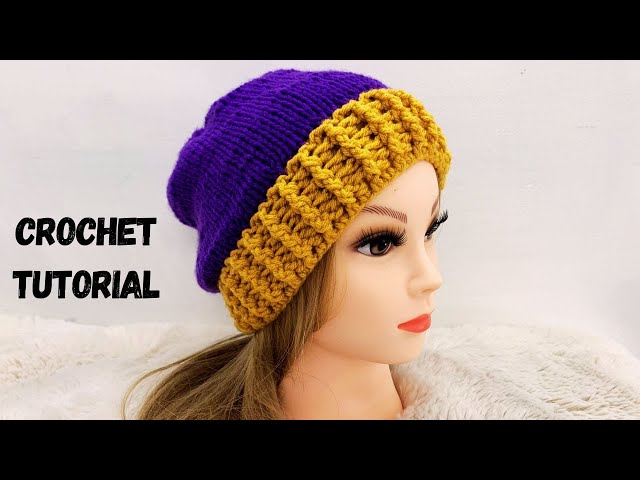 How to crochet a hat that looks like knitted. No knitting skills needed.