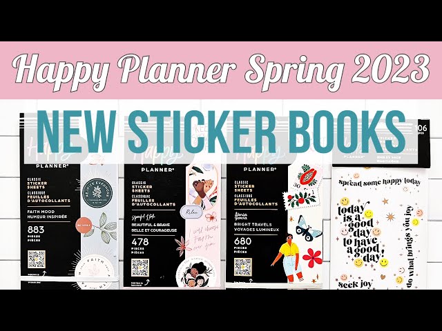 NEW! Happy Planner Sticker Books Spring Release 2023 - Spoonful of Faith, Bright Travels, Faith Mood