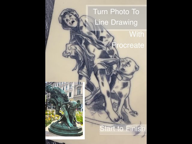 Turn photo to line art drawing