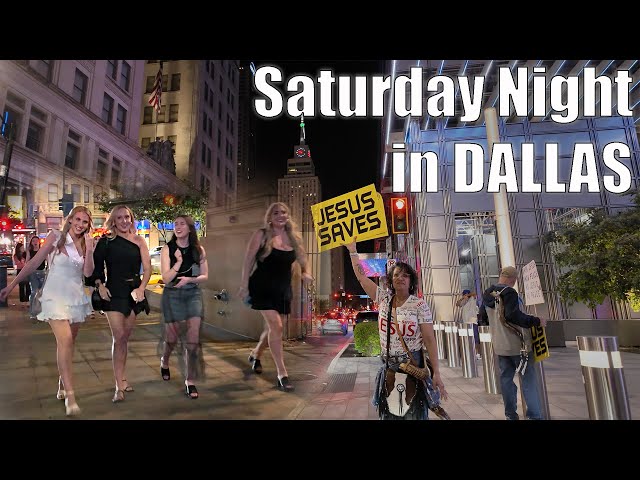 Downtown Dallas on Saturday Night