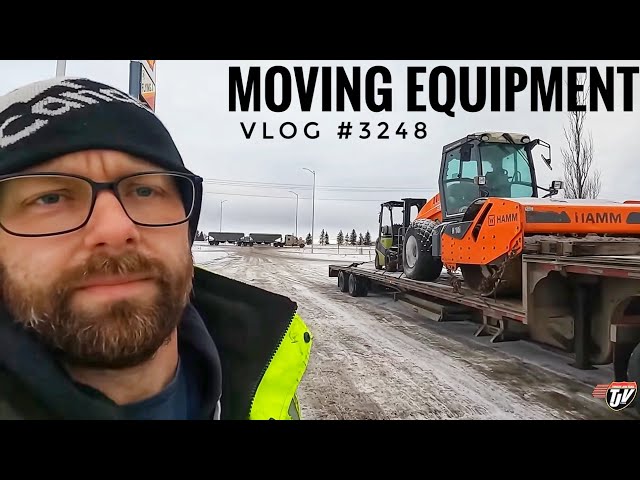 MOVING EQUIPMENT | My Trucking Life | Vlog #3248