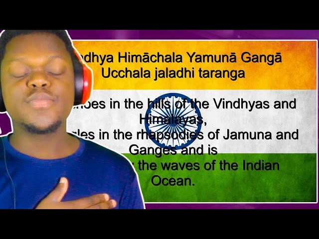 African Guy Reacts To Jana Gana Mana - India National Anthem English lyrics | Happy Independence