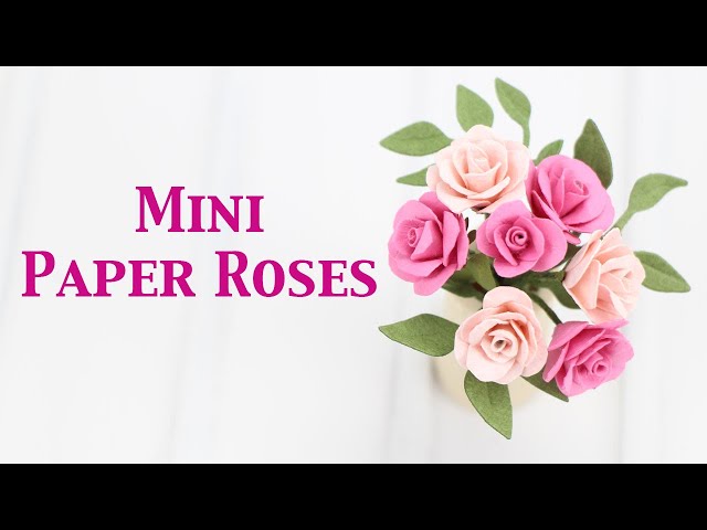 DIY- How to make: A Mini Paper Roses - Miniature Roses - Miniture Bouquet for your Barbie Dolls