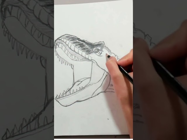 T-Rex Drawing From Jurassic World Rebirth #drawing #art #shorts #jurassicworld #dinosaur #newmovie