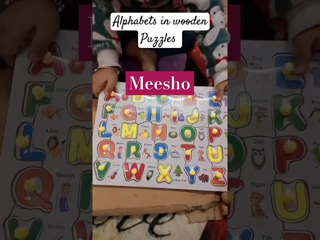 #meesho#unboxingvideo#cutebabyshorts#alphabets#woodenpuzzles#unboxingshorts