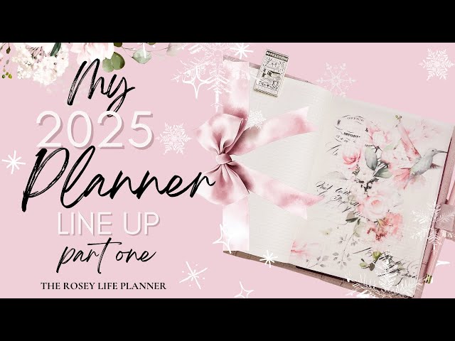 2025 Planner Line Up:  A5 Rosey Planner Setup - Work & Life Planner Hobonichi Style Planner Part 1