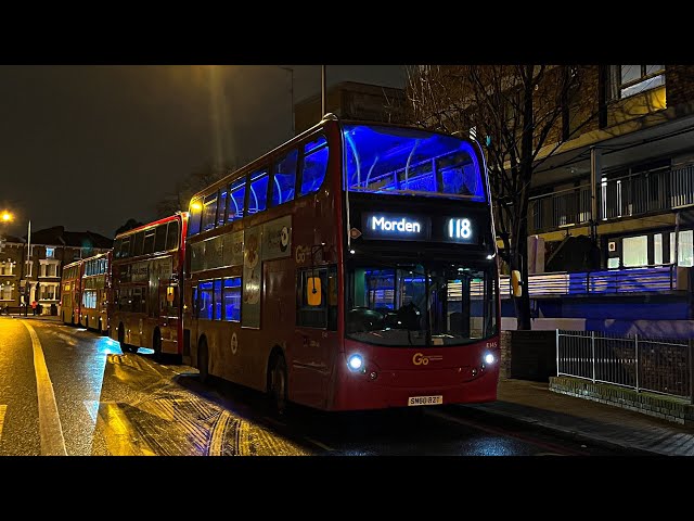 Full Route Visual | London Bus Route 118: Morden - Brixton (E145 - SN60 BZT)