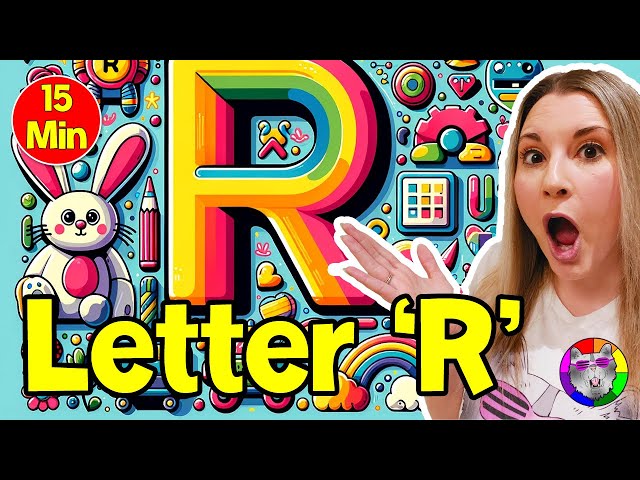 Preschool Letter R Learning Video: Letter R Directed Drawing and Art Lesson