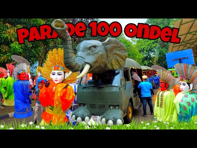 Parade 100 Ondel Ondel Betawi ~ Balon Gas Karakter Hello Kitty ~ Bebek ~ Odong Odong Ragunan Zoo