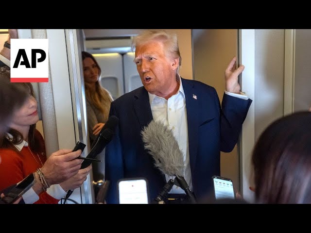 Trump discusses Canada during flight on Air Force One