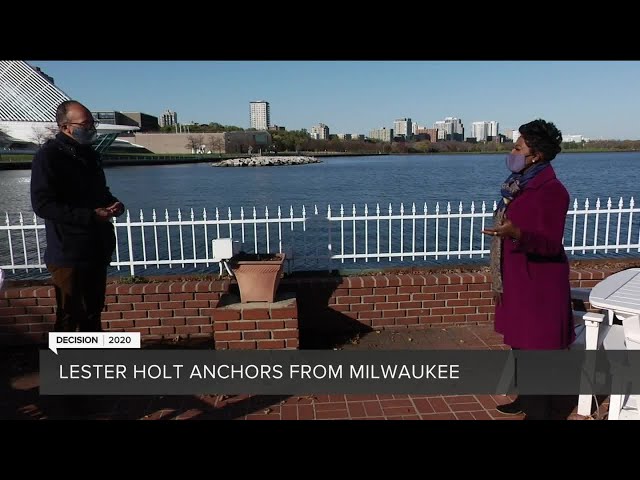 Lester Holt hosts NBC Nightly News in Milwaukee Tuesday