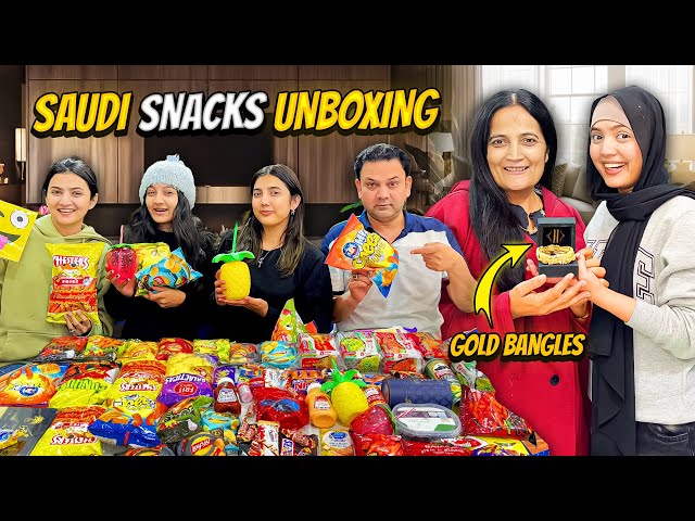 Saudia Ke Snacks Ki Unboxing🎁|Mama Ko Gold Ke Bangles Ka Surprise Gift Diya🤩|Sistrology