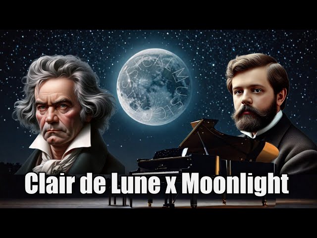 Clair de Lune vs Moonlight | Debussy | Beethoven | Relaxing Classical Music