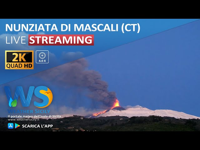 🔴 Nunziata di Mascali live webcam - Panoramica Etna est