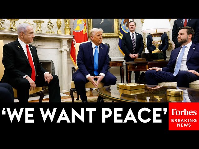 BREAKING NEWS: Trump And Netanyahu Take Reporters' Questions In The Oval Office