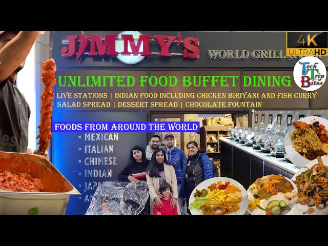 Buffet  Lunch at Jimmy's with food from around the world😋😋  | Jimmy’s World Grill & Bar | O2