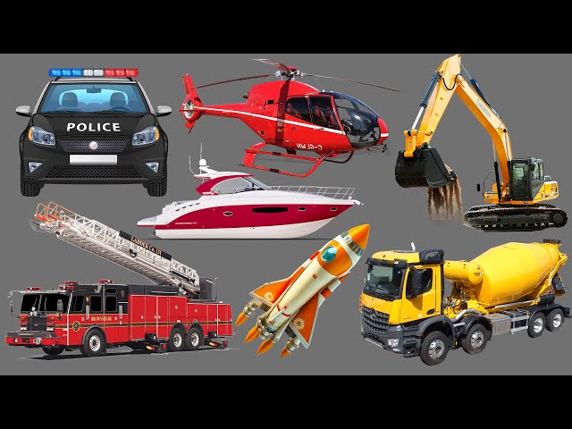 Transportation Sounds, Fire Truck Sound, Police Car Sound