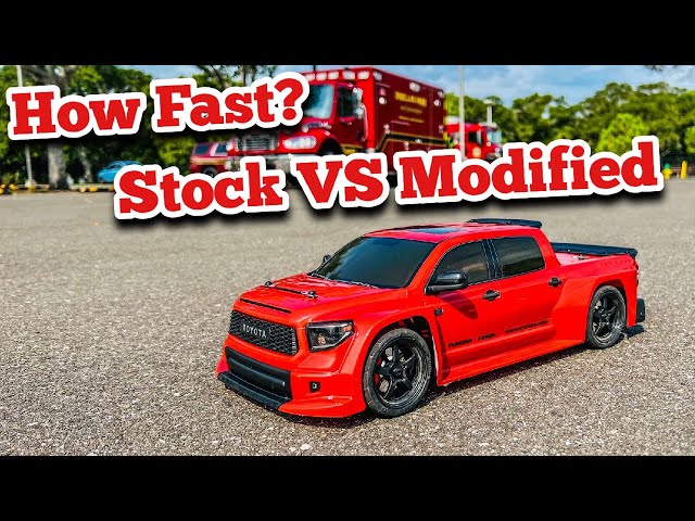 How Fast Stock vs Brushless Setup? | Kyosho Toyota Tundra TDR 1/10th Scale RC | OMGRC.com