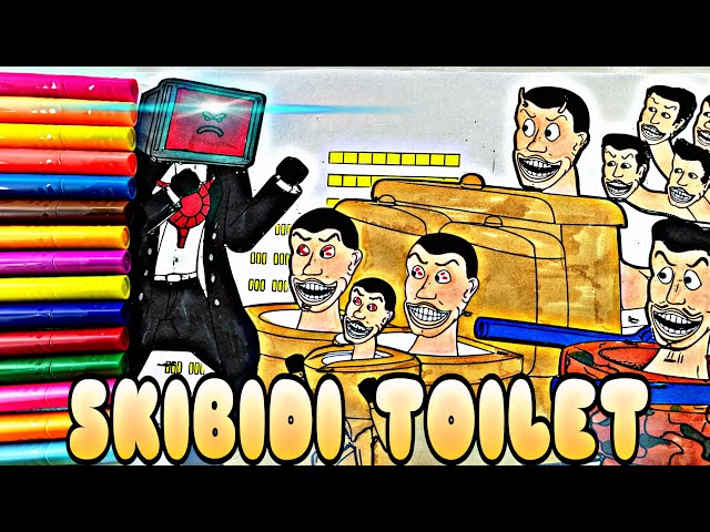 Skibidi Toilet vs Titan TV MAN Coloring Pages / How to Color bosses