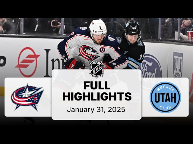 NHL Highlights | Blue Jackets vs. Utah Hockey Club | January 31, 2025