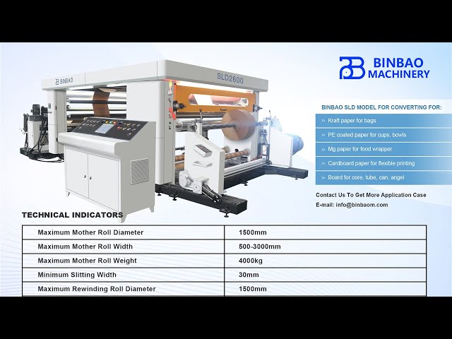 Binbao Machinery SLD Series Paper Jumbo Roll Slitting Rewinding Machine ,Slitter Rewinder Machine