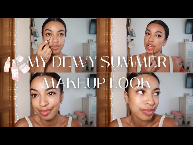 MY EVERYDAY SUMMER LOOK ♡ dewy skin + glowy makeup tutorial