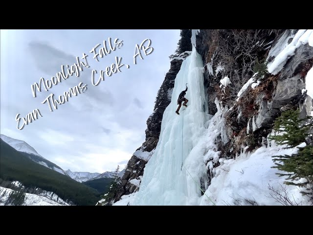 Moonlight Falls, Evan Thomas Creek, Kananaskis, AB - 110M Ice Climb - WI4