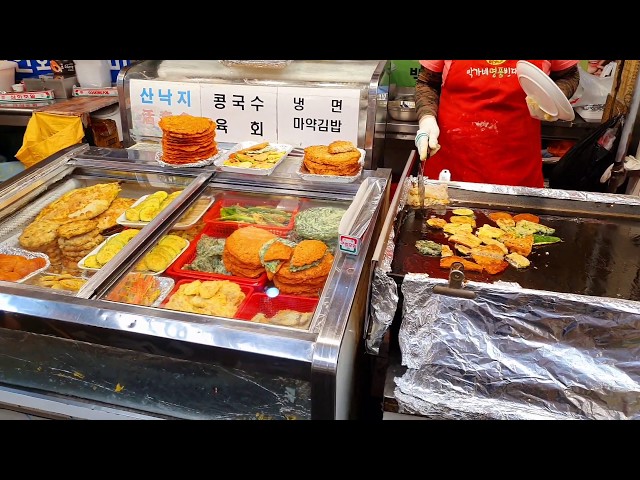 Korea street food(모듬전Korea pizza)Korea pizza