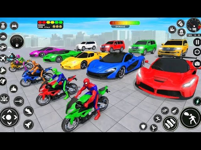 Mega Ramp Car Stunt Game - Mega Ramp Car Stunt Racing - Spider Car Stunts - Superhero Car Stunts