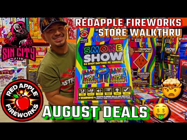 REDAPPLE FIREWORKS STORE WALKTHROUGH AUGUST DEALS 🤑🍎🧨💥 Must Watch PROMOS 2024 ‼️